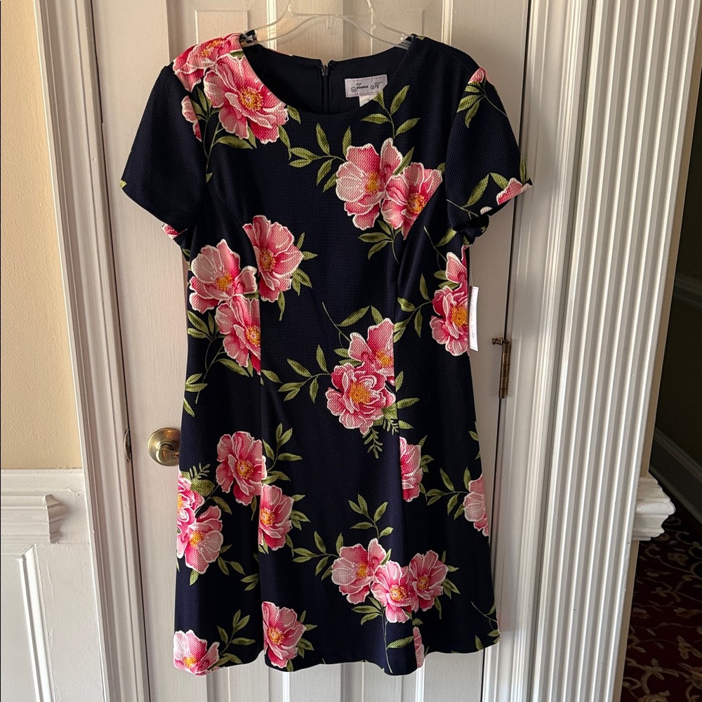 Jessica Navy Floral Midi Dress